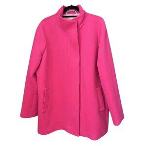J. Crew City Coat in Pink Stadium Cloth
